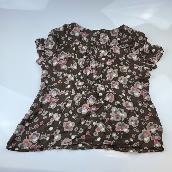 Boden Brown Floral Blouse N244-21 - Picture 4 of 7